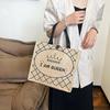 Small fresh linen bag women's bag fashion printed handbag large capacity shoulder bag tote bag