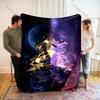 Japanese Games Umbreon and Sylveon Print Cartoon Blanket Flannel Fluffy Soft Blanket for Adult Kids Plush Sofa Bed Car Camping