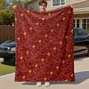 1pc Glasses Lightning Bolt Pattern Outdoor Flannel Throw Blanket All Season Soft Warmth,Home Decor 1031036