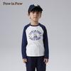 PawinPaw Cartoon Bear Color-block Raglan T-Shirt
