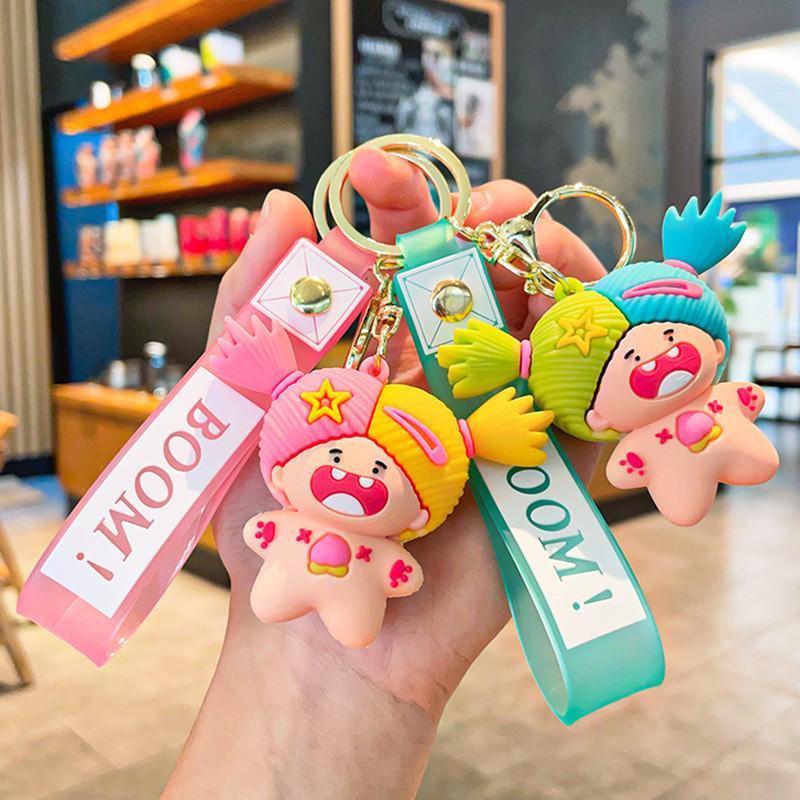Cartoon Cute Tooth Keychain Fun Silicone Accessory For Bags And Car Keys In Multiple Colors