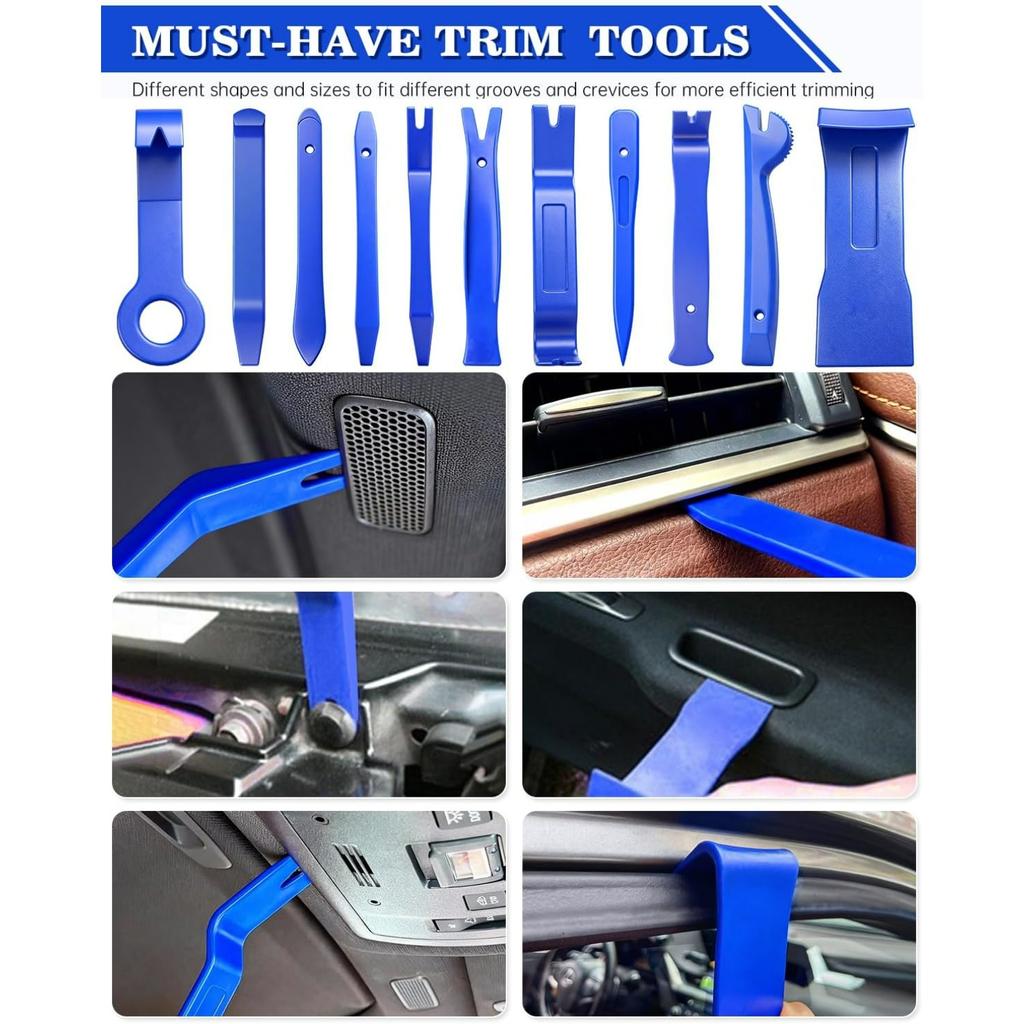 Trim Removal Tool, Car Panel Dashboard Door Audio Trim Removal Tool Kit, Auto Clip Pliers Fastener Remover Set, Plastic Pry Tool,Automotive Upholstery