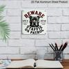 2D Flat, 1pc, Outdoor Wall Art, Beware Staffie On Patrol Sign, Funny Dog Warning Wall Art, Rustic Home Decor, Farmhouse Entryway Decoration, Gift for