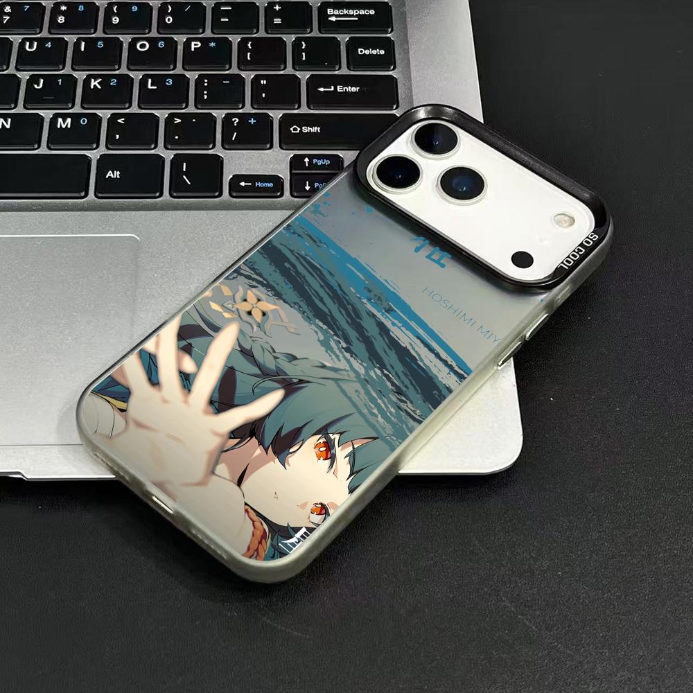 Cool Anime ZZZ Phone Case For iPhone 17 16 15 14 13 12 11 Pro Max Black Purple Matte Laser Metallic Aurora Funda