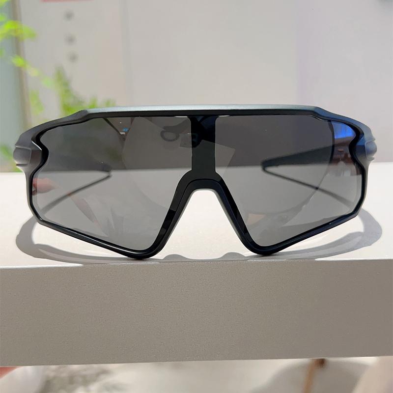 Wrapped Round Sports Goggle Men Mirror Outdoor Protective Cycling Sunglasses Trendy Oversized Windproof Anti-UV Shades