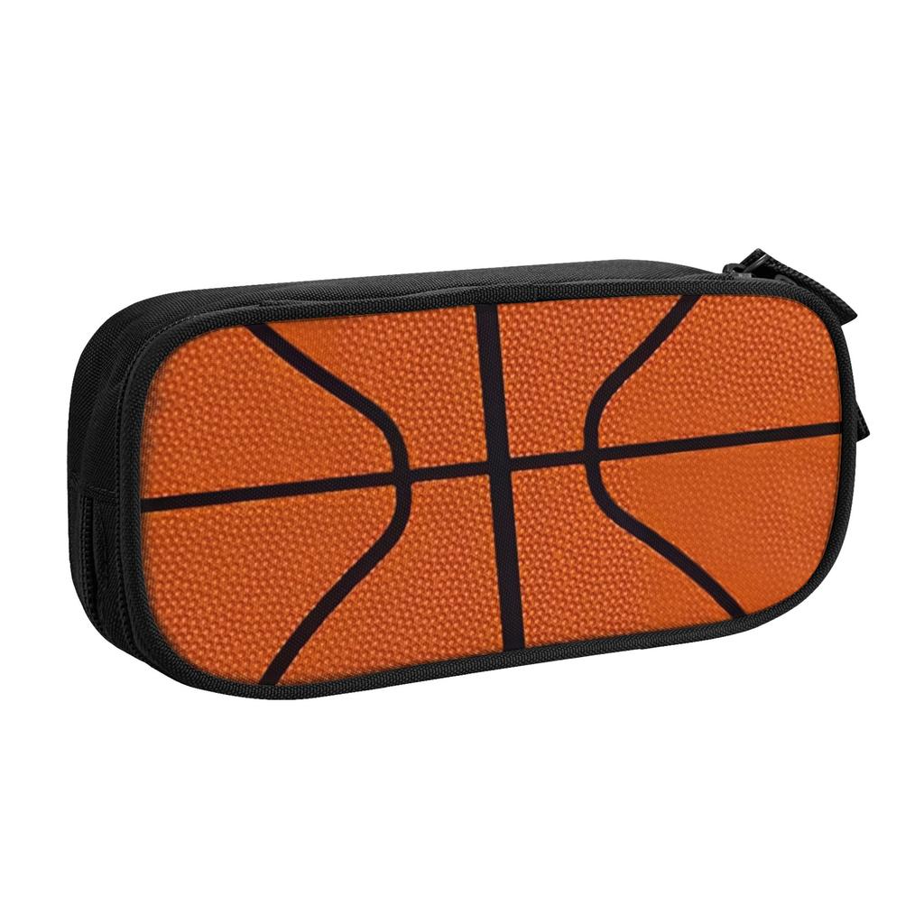 Basketball Dots Round Cute Pencil Cases Boys Girls Large Capacity Physical culture Pencil Pouch School Supplies