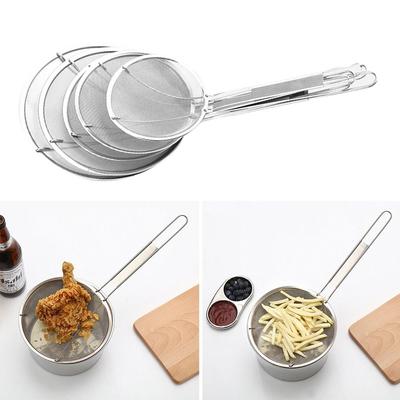 Soybean Milk Snack French Fries Fine Mesh Strainer Stainless Steel Mesh Strainer  Kitchen Tools
