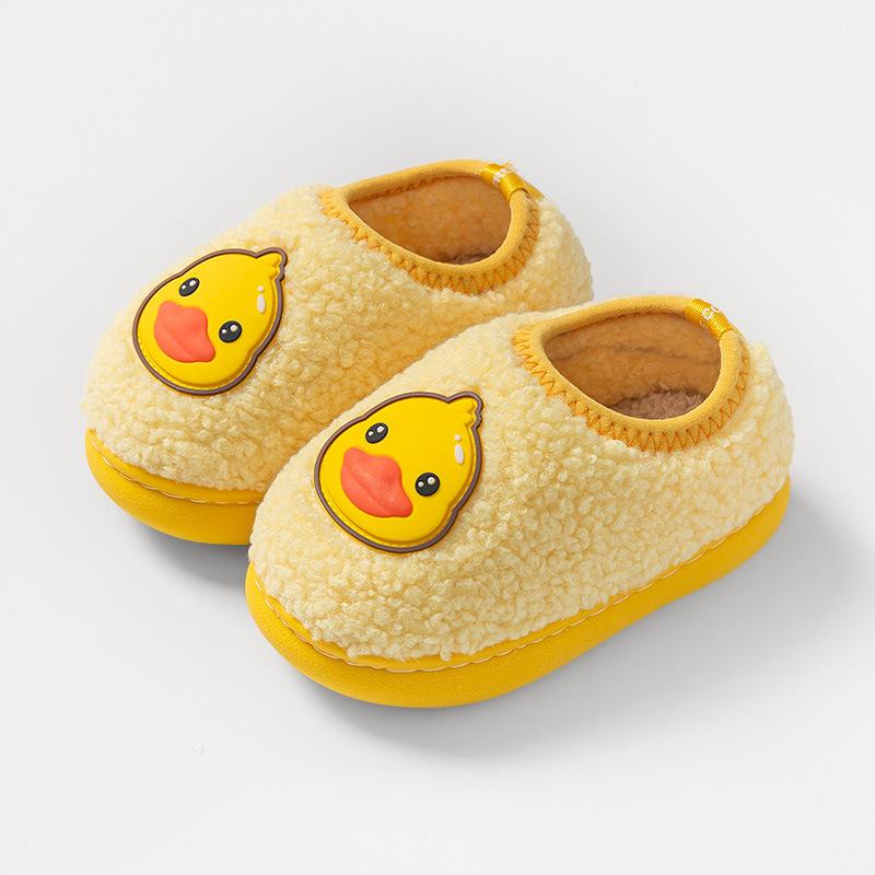 Dětské bavlněné boty, roztomilé zimní domácí boty pro chlapce a dívky, dětské kojenecké měkké podrážky, protiskluzové a teplé plyšové bavlněné boty