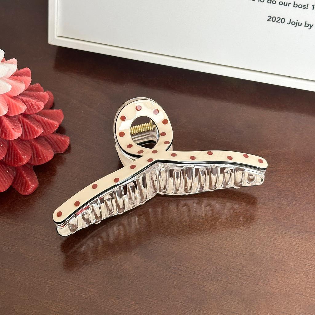 Trendy Hair Large Claw Clips Featuring Floral And Strawberry Prints For Women