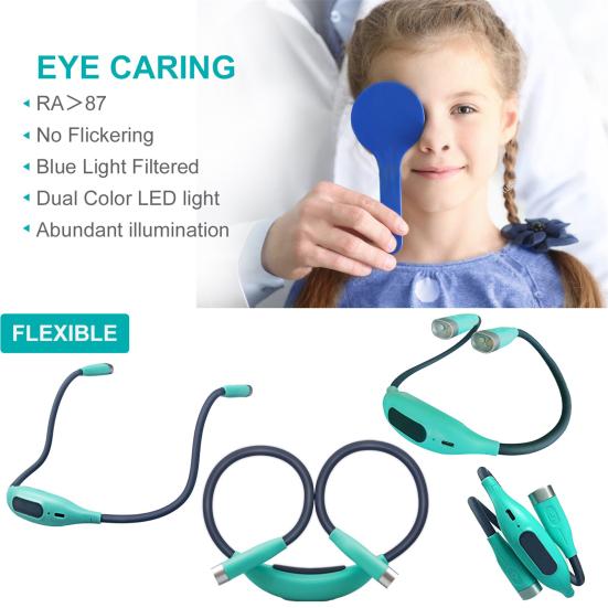 

Гибкий портативный светильник для шеи, лампа громкой связи для чтения, новинка, светодиодный ночной фонарик для чтения