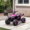 Electric Quad Bike for Children Ages 3-5, 12V Battery Powered Electric Vehicle with 2 Motors, 83x53x55.5 Cm, Pink