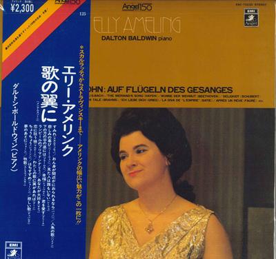 LP Schallplatte ELLY AMELING, DALTON BALDWIN - Mendelssohn: Auf Flügeln des Gesangs EAC70225 EMI ANGEL 1972 Japan Obi Klassisch Gebraucht