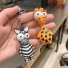 Zebra Fun Silicone Keychain Adorable Animal Key Accessory Great For Festivals And Events