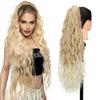 Rabo de Cavalo Feminino de 26 Polegadas com Clip Garra Ondulado - Cabelo Sintético Resistente ao Calor com Aparência Natural