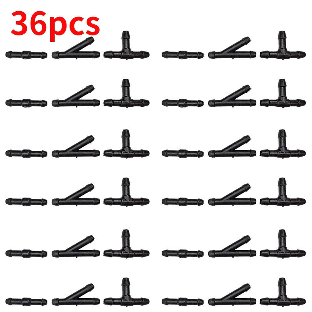2-Color Wiper Spray Pipe Joiner T Y I 3-Type Windshield Washer Pipe Nozzle Hose Cleaning Water Hose Tube Joint Car Accessories