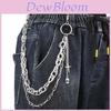 Gothic Skeleton Double Layer Metal Belt Chain With Lobster Clasp For Men And Women