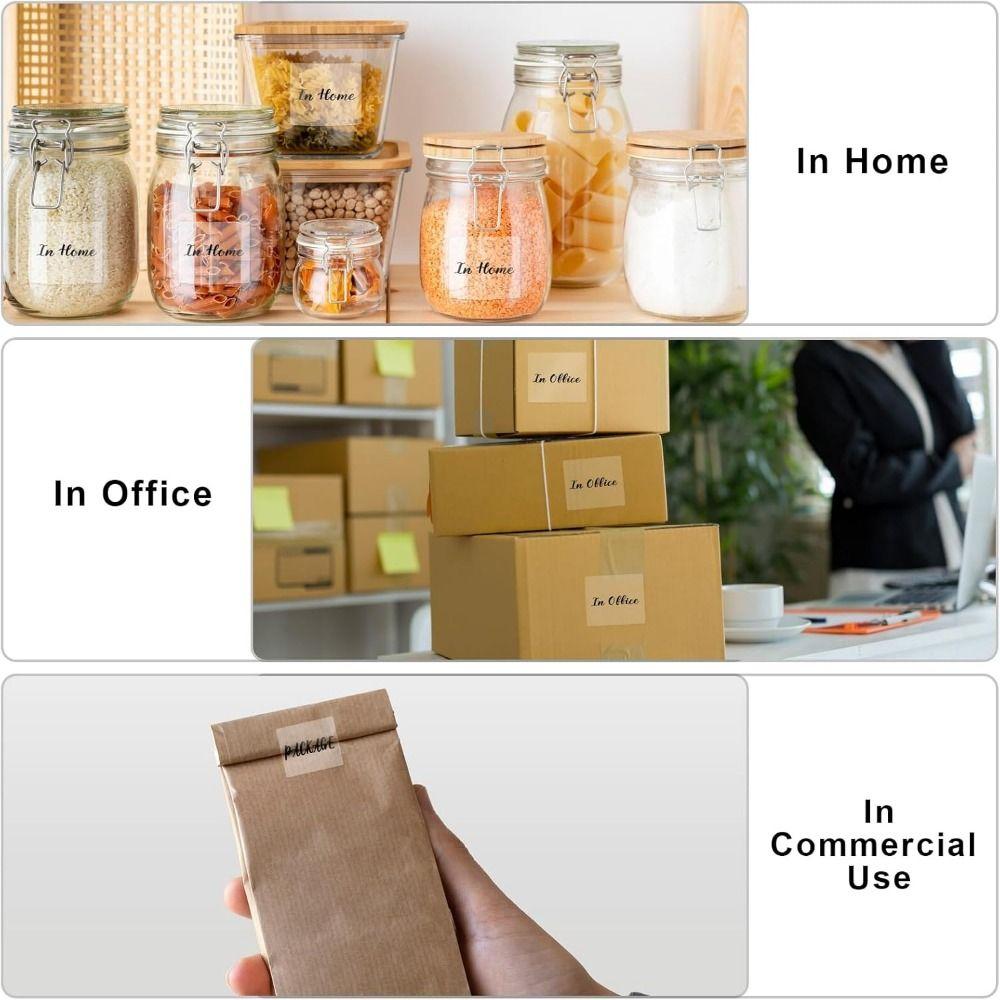 230Pcs Transparent Blank Label Sticker DIY Thermal Printing Paper Name Tag Sticker  Classroom