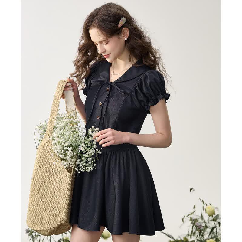 TonLion Women's 2026 Summer Doll Collar Dress