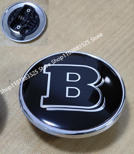 

57mm B logo Flat Hood Bonnet Badge Emblem logo For BRABUS W220 W205 GLA GLC CLA W204 W124 W201 W202 W212 Accessorie чёрный