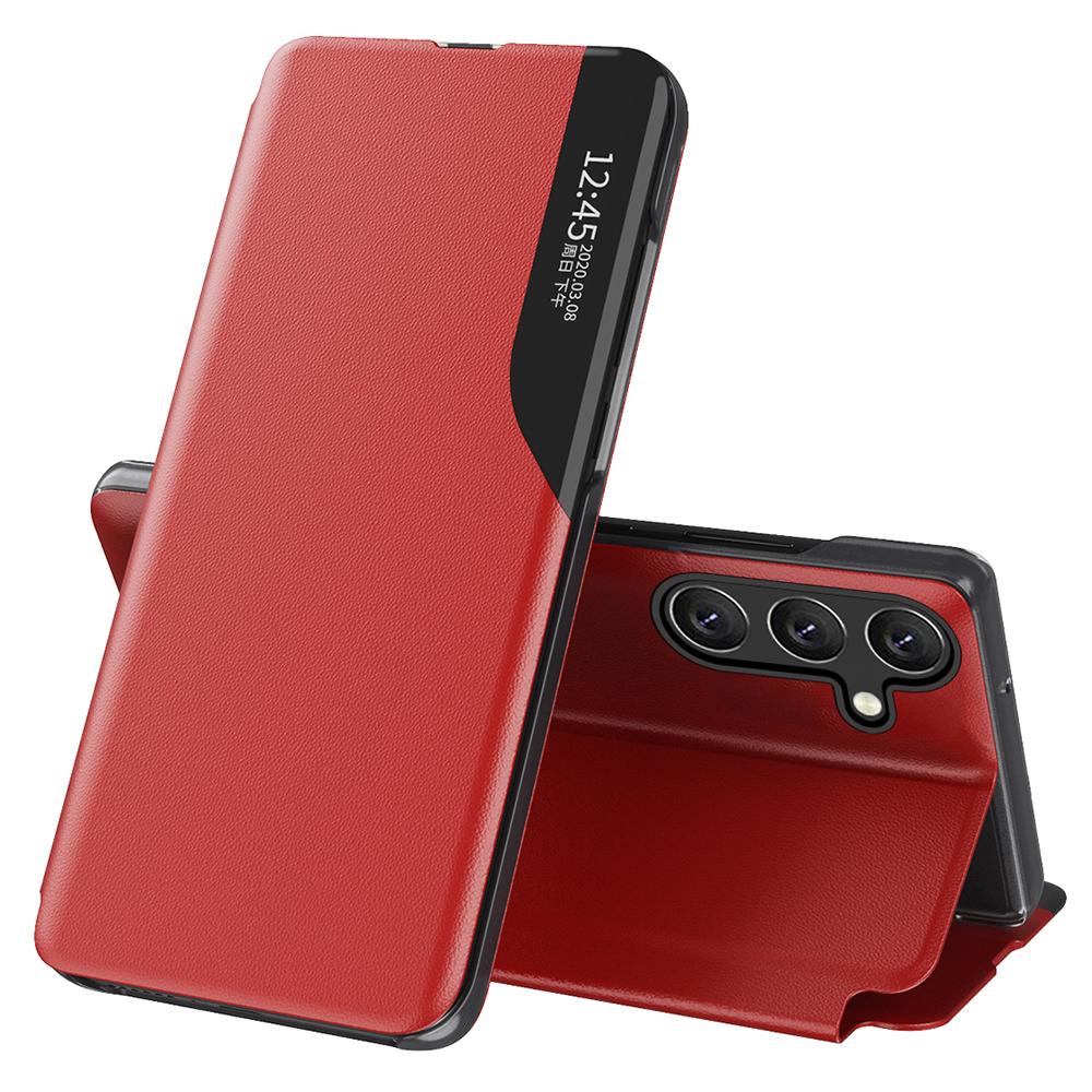 For Samsung Galaxy S25 Case View Window PU Leather Stand Cover