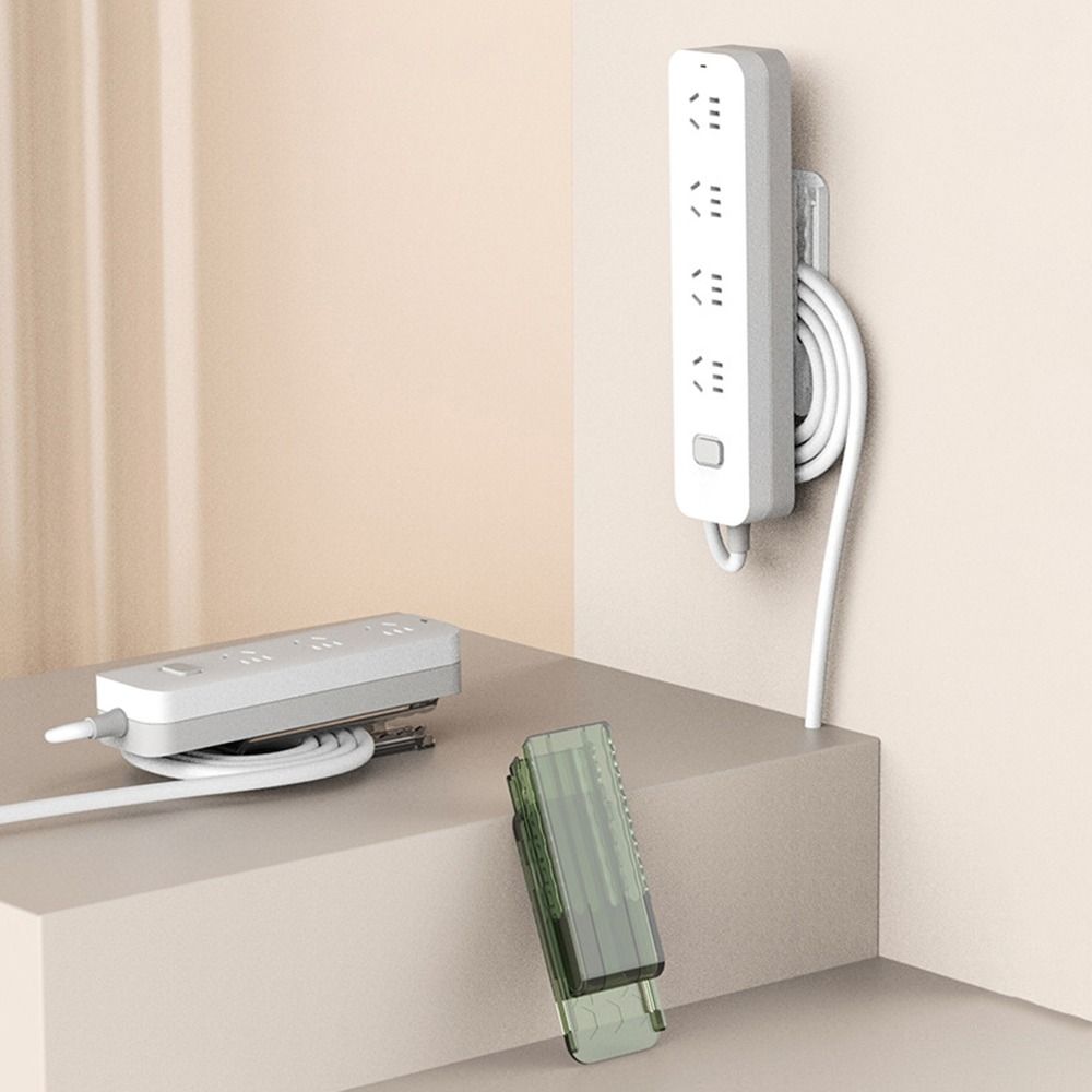New 2in1 Holder Organizer Self-Adhesive Wall-Mounted Cable Organizer Seamless Punch Free Wire Holder Gadget