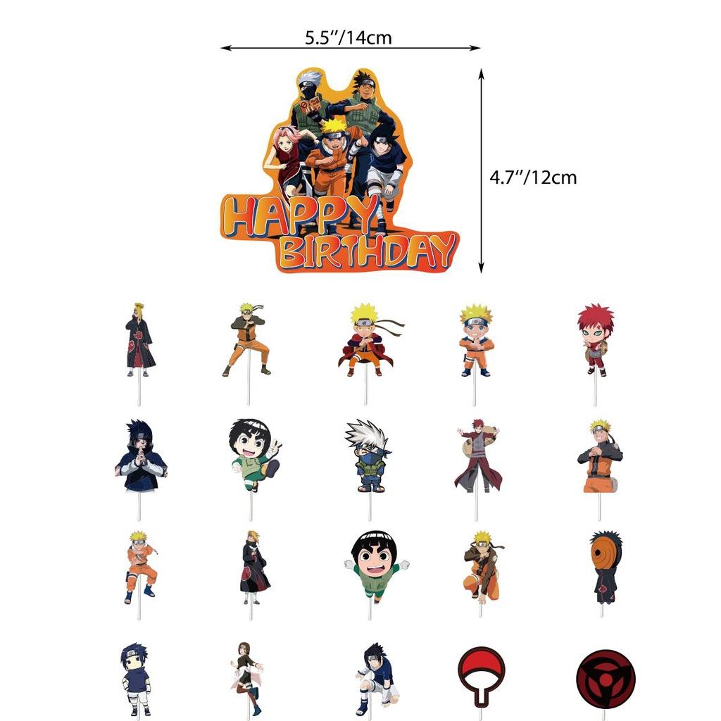 Anime Themed Naruto Birthday Party Ballon Banner Cake Topper Decoration Party
