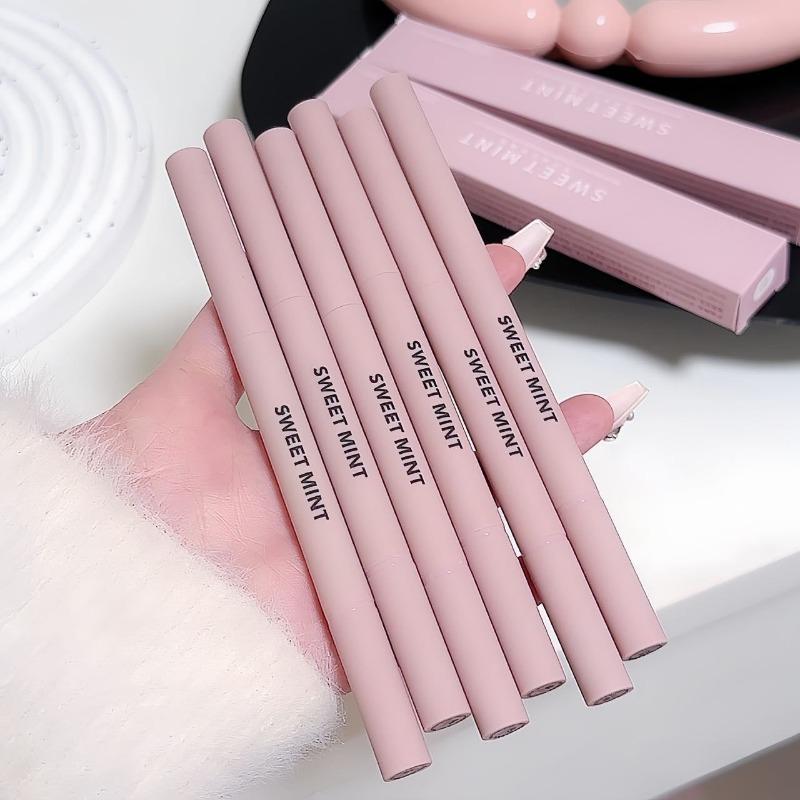 Double Head Curved Moon Silkworm Pencil Highlight Contour Waterproof Smudge Proof Makeup