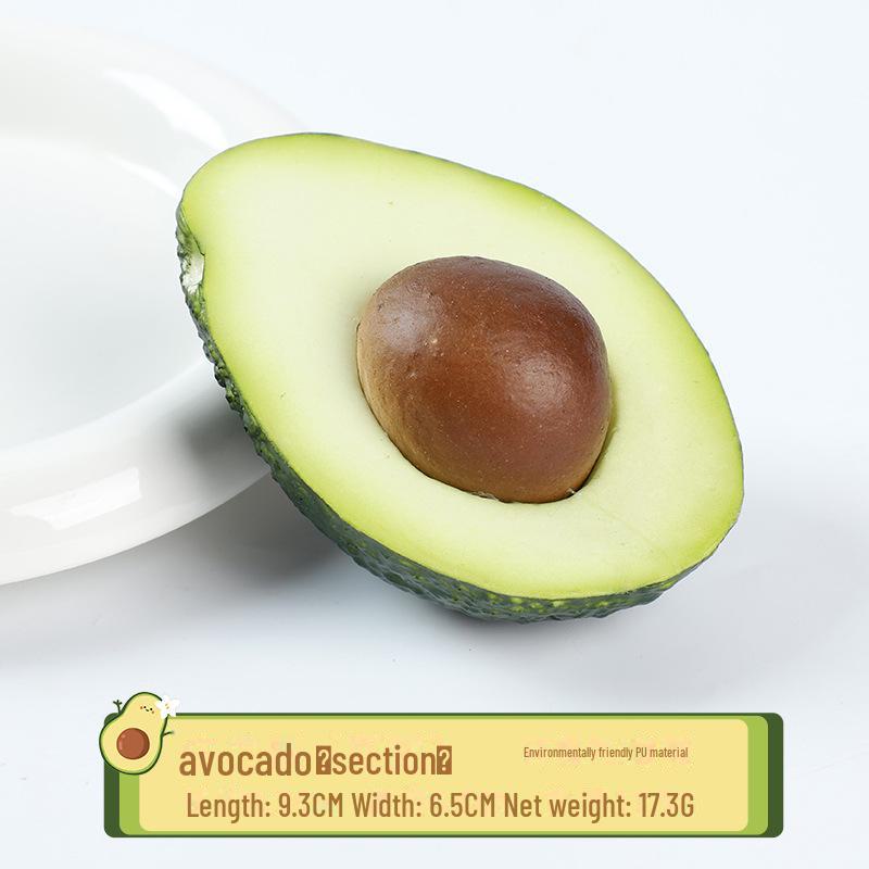 Realistic PU Avocado Half Prop for Photography