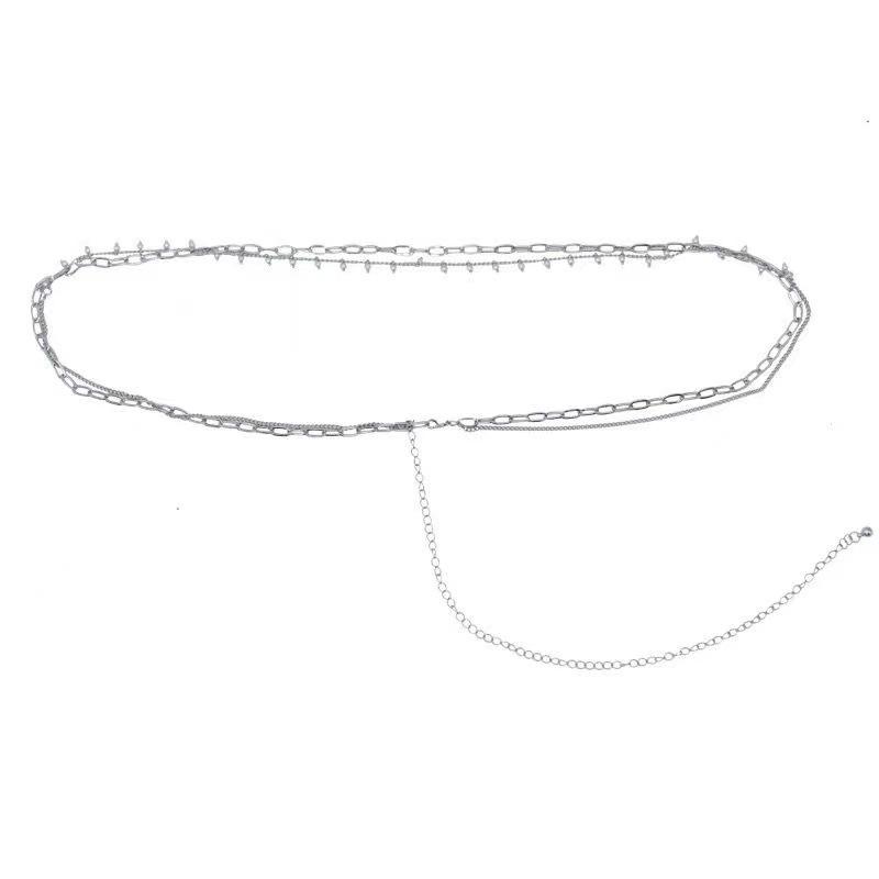 

Поясная цепочка Женские летние украшения Аксессуары Ретро Юбка Jk Костюм Панк Универсальный Студенческий Тренд Универсальный Пояс