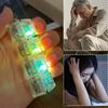Glowing Keyboard Stress Relief Toy, 4-in-1 Stress Relief Button Keychain, Stress Relief Fingertip Clicker, Transparent Color
