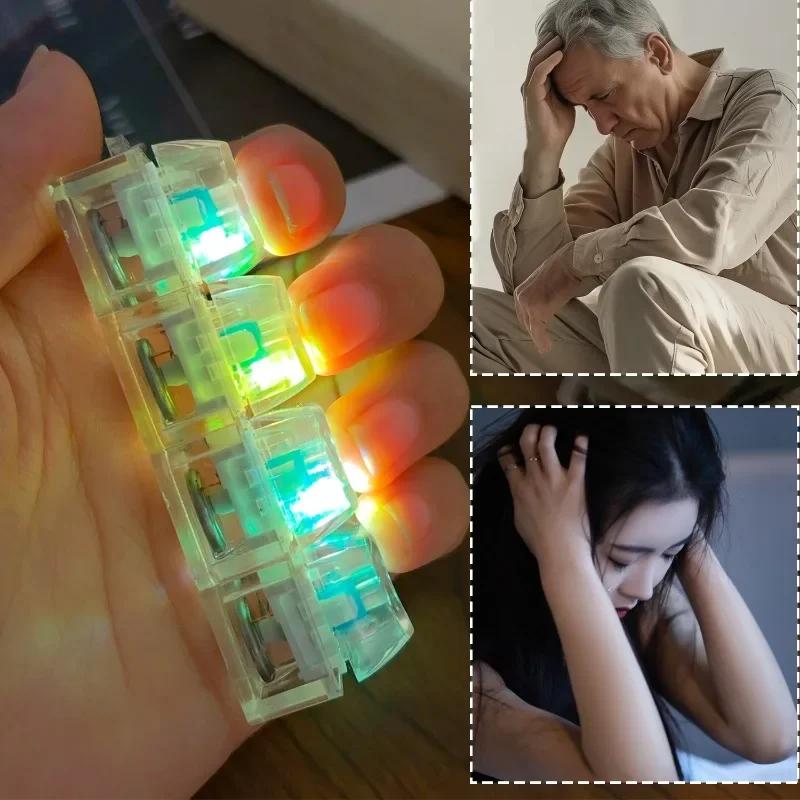 Glowing Keyboard Stress Relief Toy, 4-in-1 Stress Relief Button Keychain, Stress Relief Fingertip Clicker, Transparent Color