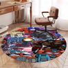 American science Pattern Round Rug, Indoor/Outdoor Mat, for Picnic, Gameroom, Bedroom, Office, Living Room, Home Decor Carpet, Birthday Gift