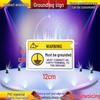 Equipment Grounding Label - Round PVC Warning Sign
