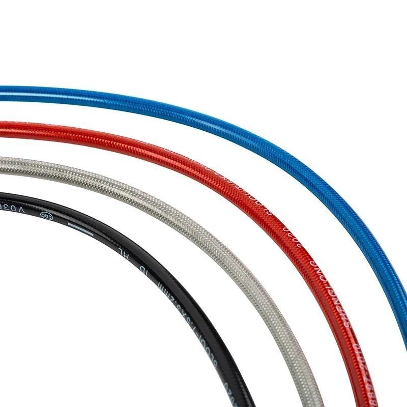 Motocykl Dirt Bike Opletená brzdová hadice Ocelové brzdové lanko Hydraulická trubka 28 stupňů Banjo 500mm-1200mm pro univerzální motocykl