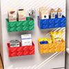 Suport îngust de perete magnetic pentru paie de bucătărie, cutie de depozitare folie alimentară, suport de depozitare pentru partea laterală a frigiderului