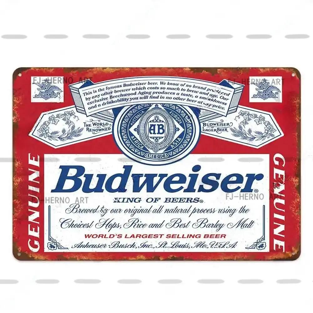 Vintage Beer Metal Sign Decorative Plaque - Retro Plate for Wall - Ideal for Bar Pub Club Dad's Garage Workshop Poster Decor