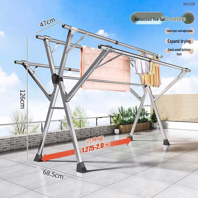 OIMG Folding Stainless Steel Clothes Drying Rack