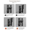 Door Password Lock 90 Degrees Sliding Door Latch Lock Free-Punch Refrigerator Cabinet Door Bolt Barn Gate Password Lock