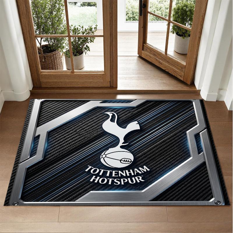 Tottenham Hotspur Tasarımlı Kristal Kadife Halı Yatak Odası Girişi İçin Yumuşak Dekoratif Mat