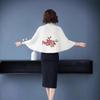 2024 Winter Elegant Loose Batwing Cloak: Fashionable Solid Color Short Shawl for Moms