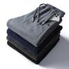 Men's Thick Winter Fleece Pants Men's Plus Size Wide Leg Sweatpants Trendy Warm Straight Leg Sports Casual Pants
