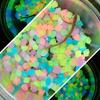 pcs Rhombus Safe Glow In Dark Decorative Pebbles Aquarium Ornament Luminous Stones Lawn Decor