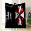 Umbrella Logo Resident Evil Theme Patterned Flannel Blanket Perfect for the Bedroom Living Room, Sofa, or a Little Nap