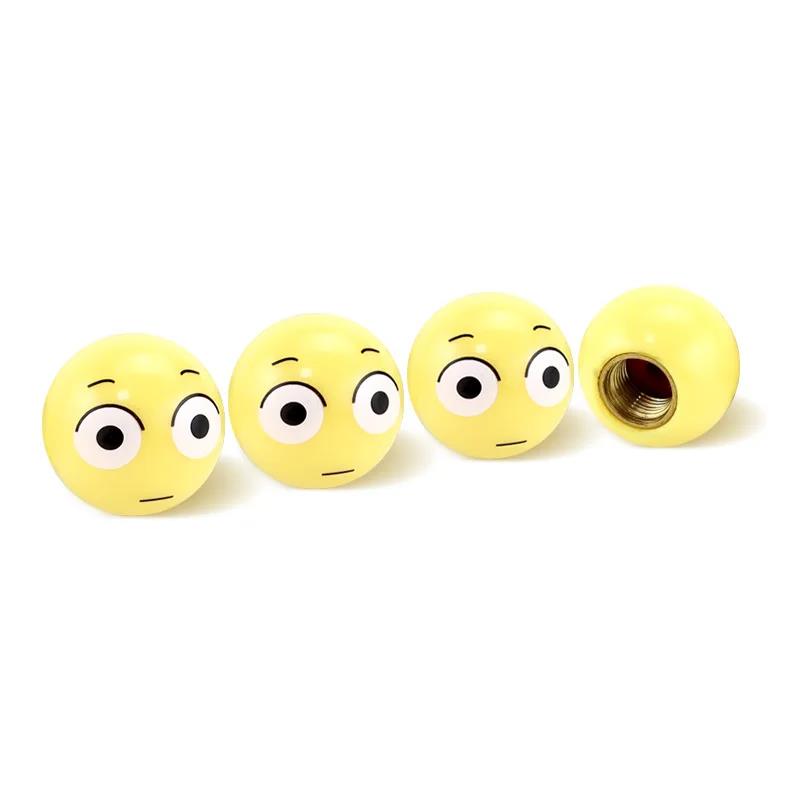 4Pcs Universal Wheel Valve Caps Dust Covers for Bicycle Motorcycle Car Spherical Stem Caps Modification Expression