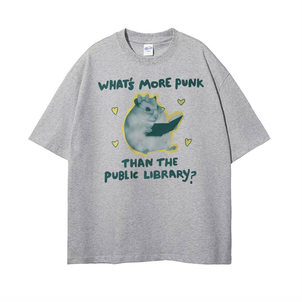 Zabawne Nauczyciel Publiczna Biblioteka Punk Unisex Mól Książkowy Graficzne Koszulki Mężczyźni Kobiety Moda Vintage Koszulka Wysoka Jakość Codzienna Koszulka