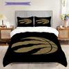 Toronto Raptors Bold Black Bedding(1 * Duvet Cover + 2 * Pillowcase, Without core)Bedding Set Soft and Comfortable Christmas Birthday Gift Bedding