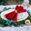 Hotel Buckles Wedding Napkin Ring Table Decoration Party Rhinestone Napkin Wedding Napkin Holder Rings Banquet Leaves Shape