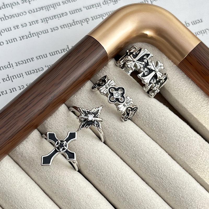 2026 European and American Dark Style Cool Cross Personalized Retro Ring Female Neutral Style Fashion Versatile Couple Ring
