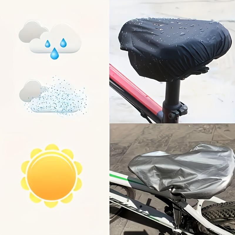 Black Seat Cover 1pc Elastic Bicycle Seat Cover Black Rainproof Seat Protector for Travel & Outdoor Cycling, Bike Seat Cushion