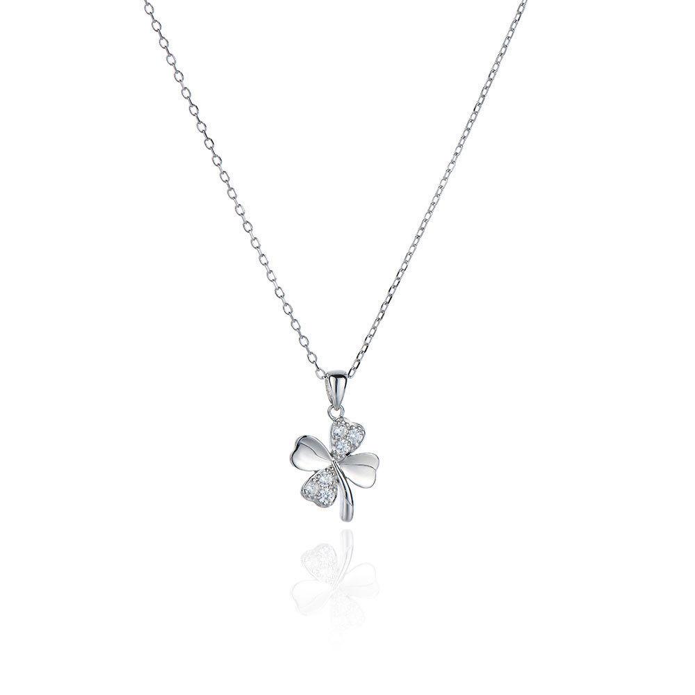 Four-Leaf Clover Necklace - Elegant Clavicle Pendant for Women